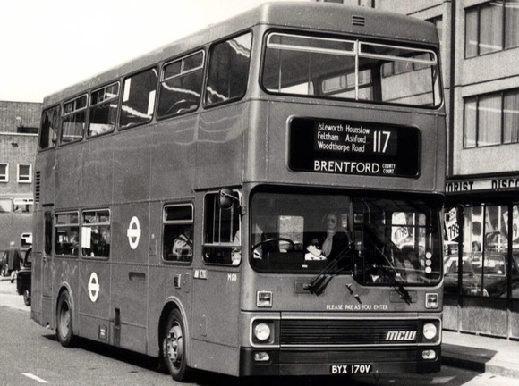 Route 117, London Transport, M170, BYX170V