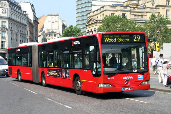 Route 29, Arriva London, MA138, BX55FWZ, Trafalgar Square