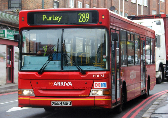 Route 289, Arriva London, PDL24, X524GGO, Purley