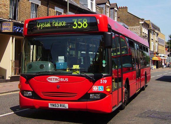 Route 358, Metrobus 519, YN53RXL, Bromley