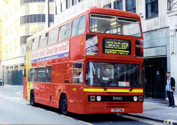 Route 137A, Cowie South London, L50, C50CHM, Oxford Circus