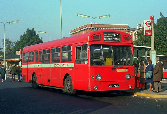 Route 240A, London Transport, SMS786, JGF787K