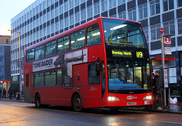 Route 119, Metrobus 871, PN09EKT, Croydon