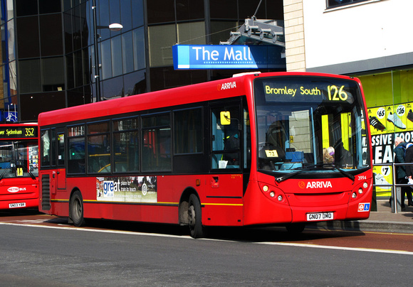 Route 126, Arriva Kent Thameside 3994, GN07DMO, Bromley