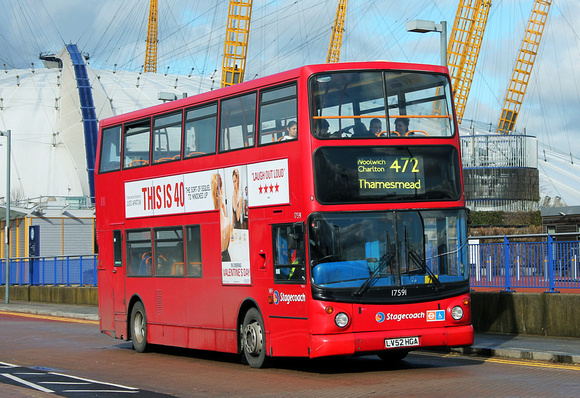 Route 472, Stagecoach London 17591, LV52HGA, North Greenwich