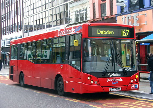 Route 167, Docklands Buses, ED22, LX07BYN, Ilford