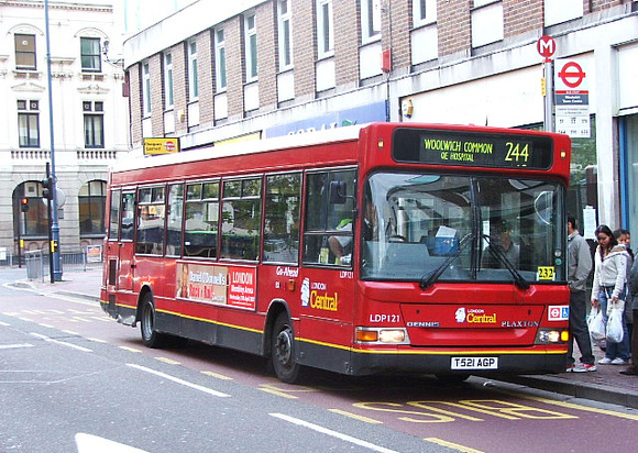 Route 244, London Central, LDP121, T521AGP, Woolwich