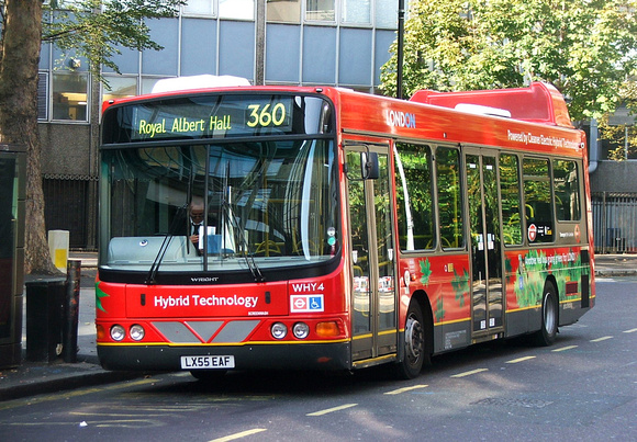 Route 360, London Central, WHY4, LX55EAF, Elephant & Castle