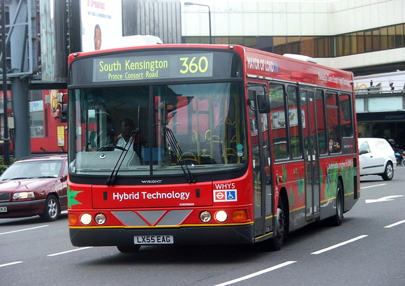 Route 360, London Central, WHY5, LX55EAG, Elephant & Castle
