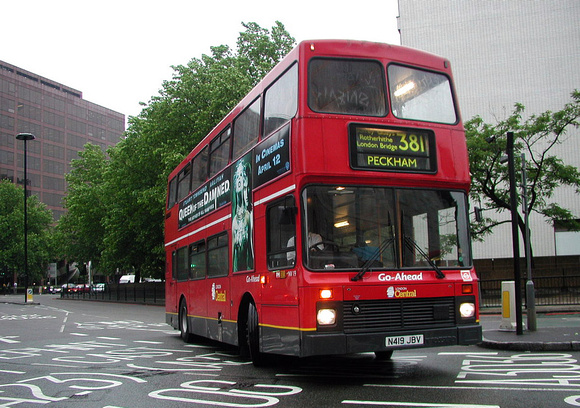 Route 381, London Central, NV19, N419JBV, Westminster Bridge Rd