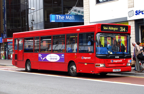Route 314, Stagecoach London 34358, LV52HKK, Bromley
