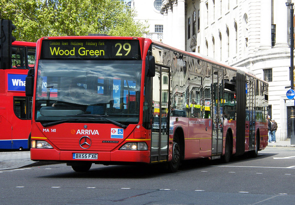Route 29, Arriva London, MA141, BX55FXE, Trafalgar Square