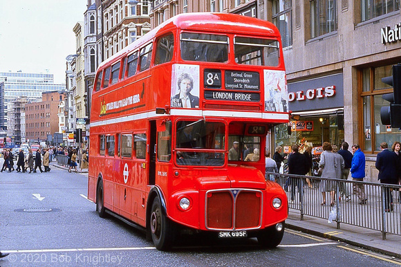 Route 8A, London Transport, RML2695, SMK695F, Bishopsgate