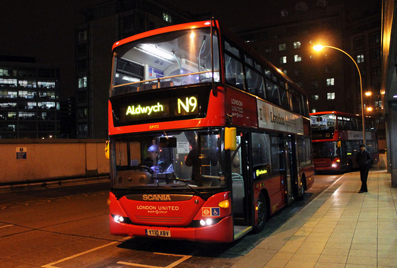 Route N9, London United RATP, SP172, YT10XBV, Hammersmith