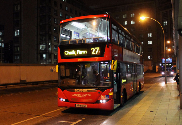 Route 27, London United RATP, SP182, YT10XCF, Hammersmith