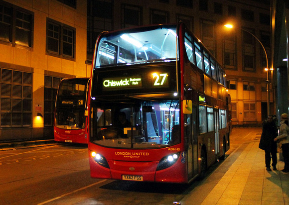 Route 27, London United RATP, ADH45, YX62FSS, Hammersmith