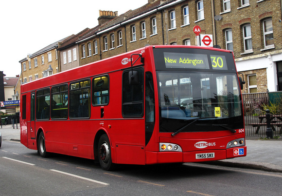 Route 130, Metrobus 604, YM55SWX, Lower Addiscombe Rd