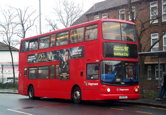 Route 97, Stagecoach London 17834, LX03BYJ, Leyton