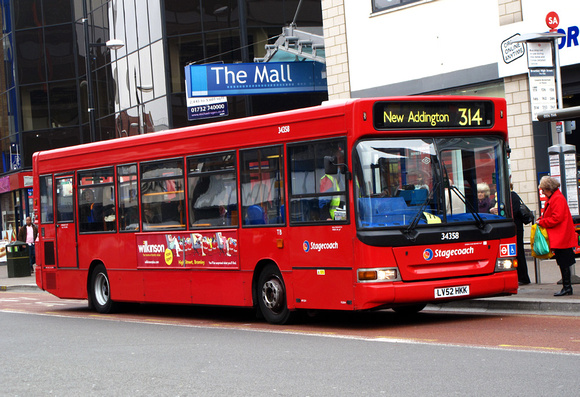 Route 314, Stagecoach London 34358, LV52HKK, Bromley