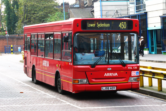 Route 450, Arriva London, PDL136, LJ56AOY, West Croydon