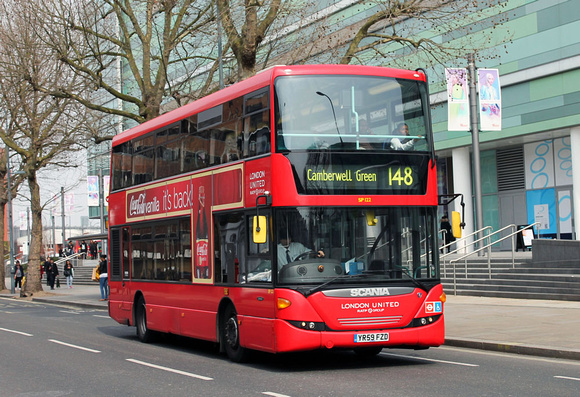 Route 148, London United RATP, SP122, YR59FZD, Westfield