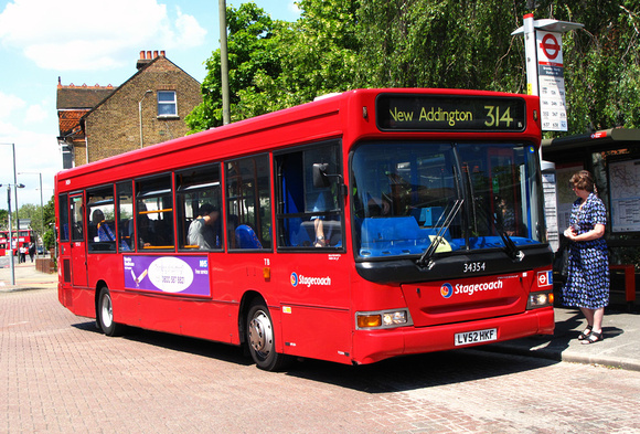 Route 314, Stagecoach London 34354, LV52HKF, Bromley