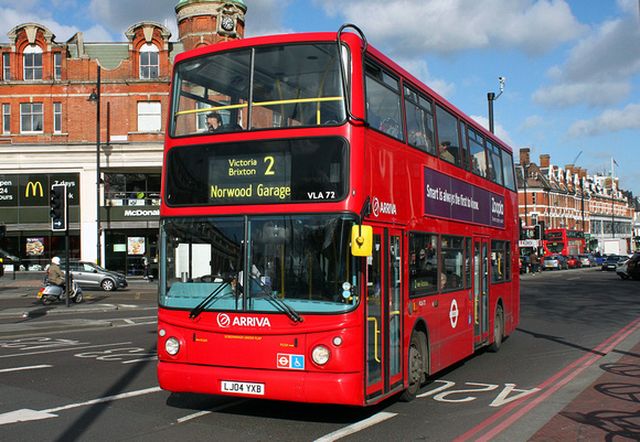 Route 2, Arriva London, VLA72, LJ04YXB, Brixton