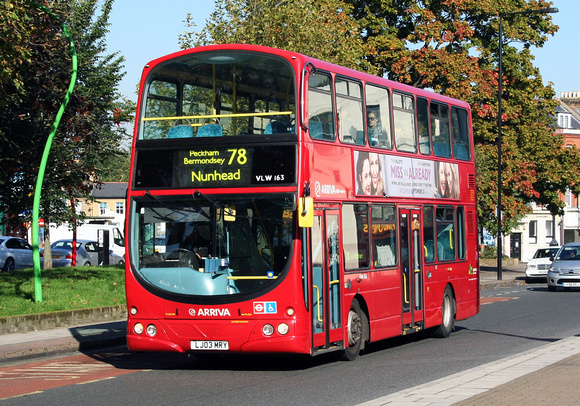 Route 78, Arriva London, VLW163, LJ03MRY, Peckham Rye
