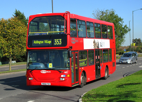 Route 353, Metrobus 941, YN56FDV, Addington Village