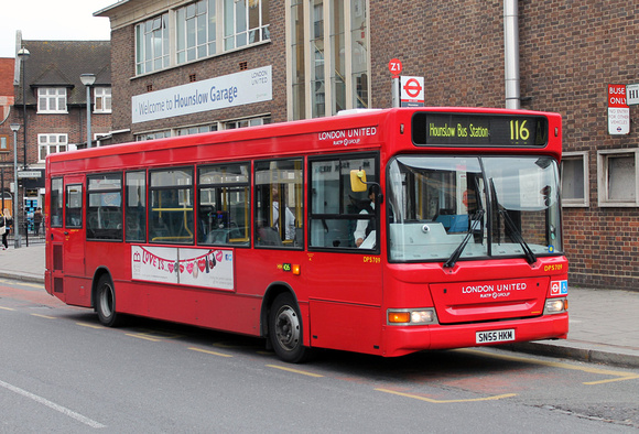 Route 116, London United RATP, DPS709, SN55HKM, Hounslow