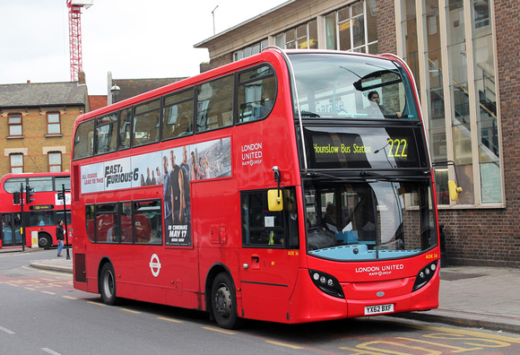 Route 222, London United RATP, ADE36, YX62BXF, Hounslow