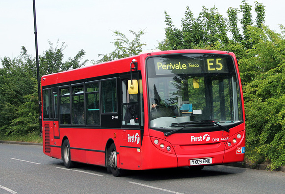 Route E5, First London, DML44419, YX09FMU, Southall