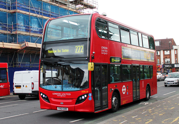 Route 222, London United RATP, ADE29, YX12GHK, Hounslow
