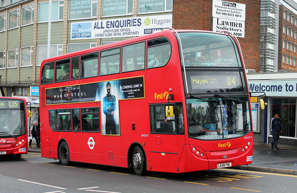 Route U4, First London, DN33518, LK08FNC, Hayes and Harlington