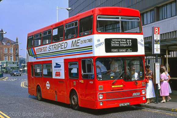 Route 33, London Transport, M327, EYE327V, Hammersmith