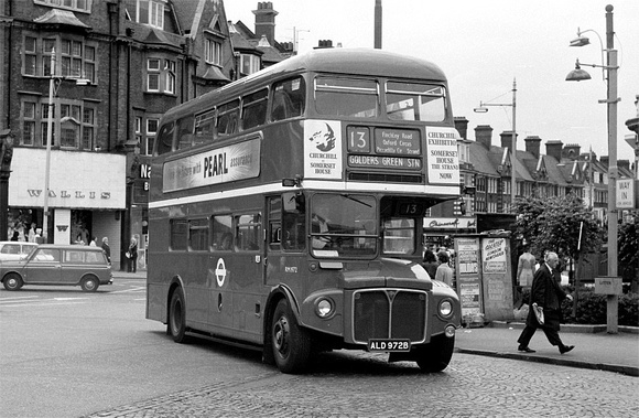 Route 13, London Transport, RM1972, ALD972B