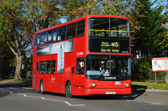 Route 415, Arriva London, DLA273, Y473UGC, Tulse Hill