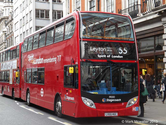 Route 55, Stagecoach London 19000, LX55HGC, Oxford Street