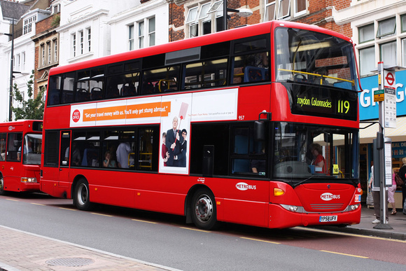 Route 119, Metrobus 957, YP58UFV, Bromley South