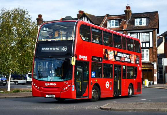 Route 466, Arriva London, T64, LJ08CXU, Purley