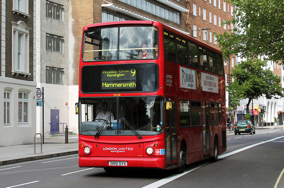 Route 9, London United RATP, TA218, SN51SYX, Hammersmith