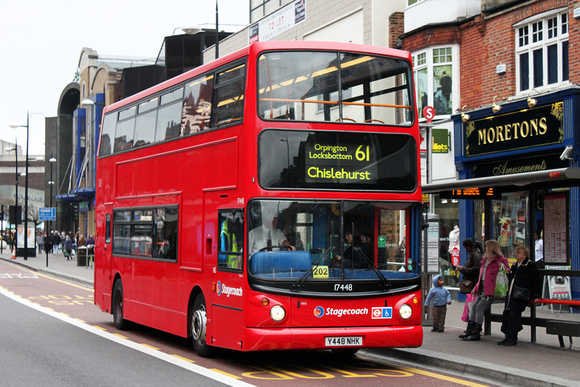 Route 61, Stagecoach London 17448, Y448NHK, Bromley