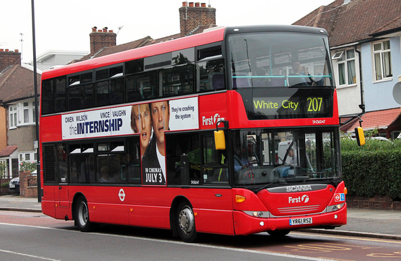 Route 207, First London, SN36047, YR61RSZ, Ealing Hospital