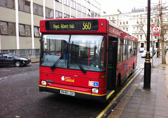 Route 360, London Central, LDP46, R446LGH, Lambeth