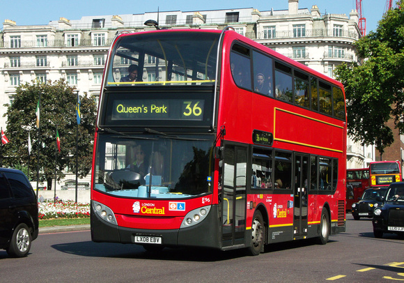 Route 36, London Central, E96, LX08EBV, Marble Arch