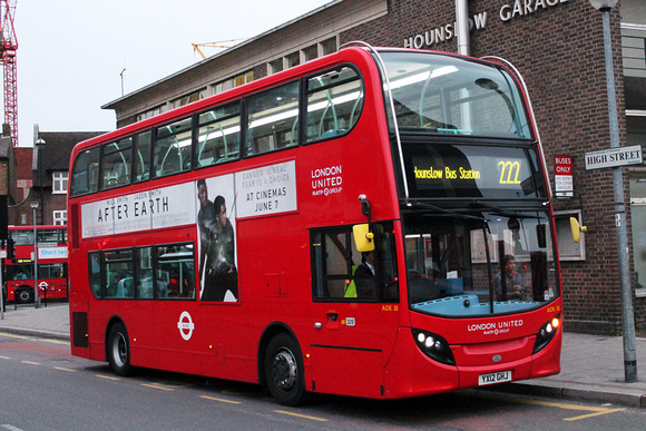 Route 222, London United RATP, ADE28, YX12GHJ, Hounslow