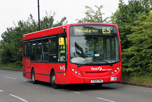 Route E5, First London, DML44408, YX09FMK, Southall