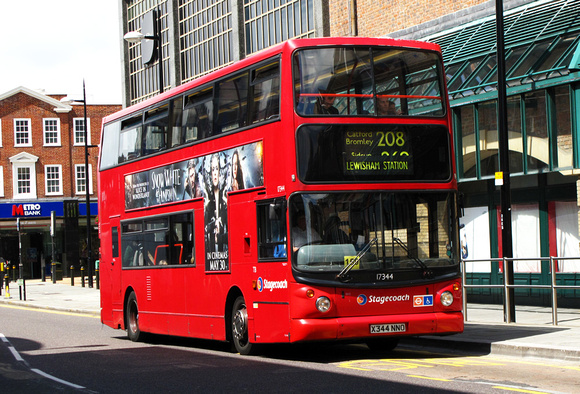 Route 208, Stagecoach London 17344, X344NNO, Bromley