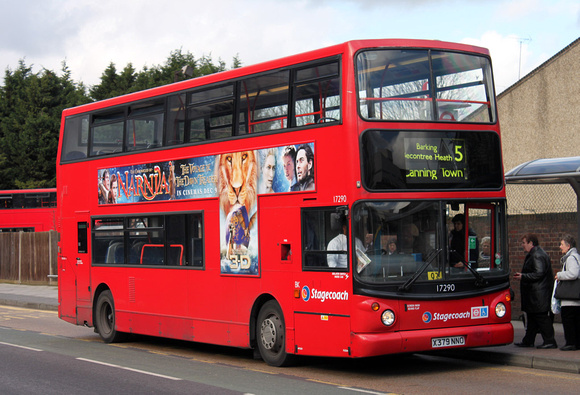 Route 5, Stagecoach London 17290, X379NNO, Romford
