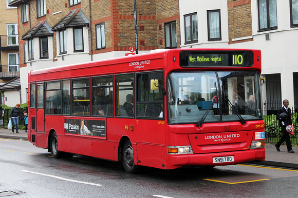 Route 110,  London United RATP, DPS587, SN51TBO, Hounslow